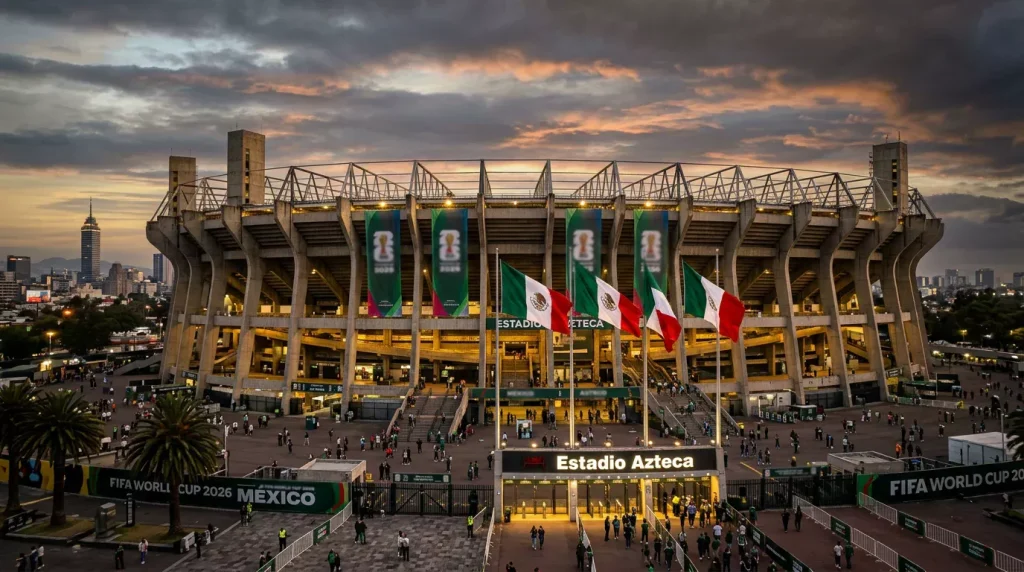 World Cup 2026 Group A featuring Mexico, South Korea, South Africa, and Czechia competing at the tournament opener