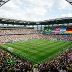 World Cup 2026 Group C featuring Brazil, Morocco, Haiti, and Scotland competing across North American venues